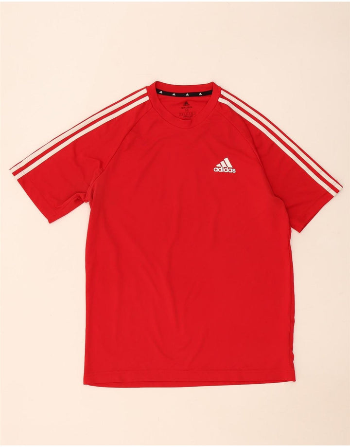 Męska koszulka Adidas Aeroready Top, średni czerwony poliester