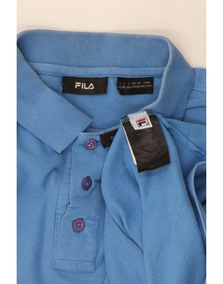 Męska koszulka polo FILA 2XL, niebieska, bawełniana