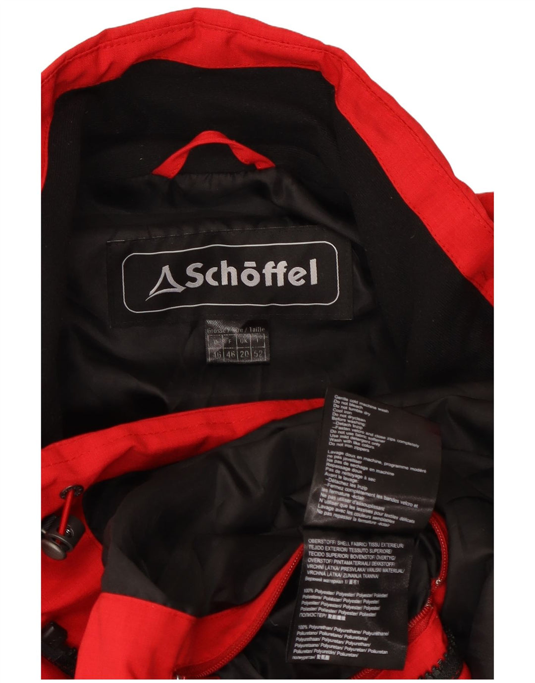 Damska kurtka przeciwdeszczowa Schoffel UK 20 2XL Czerwony poliester
