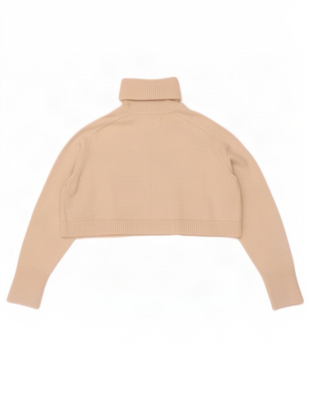 Damski sweter Zara Crop Oversize z golfem UK 10 Small Off White
