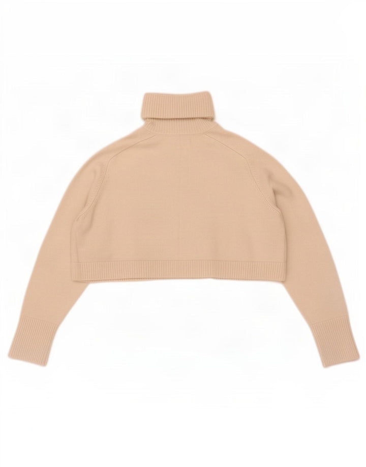 Damski sweter Zara Crop Oversize z golfem UK 10 Small Off White