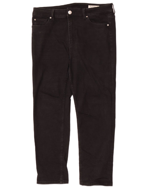 Marks & Spencer Damskie The Sienna Straight Jeans UK 16 Duże W34 L28 Czarne