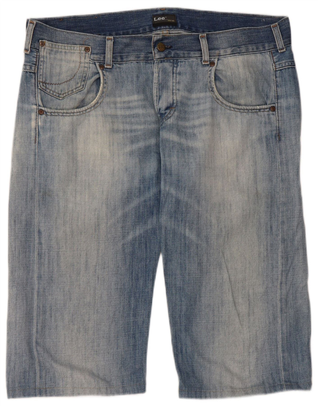 Męskie spodenki jeansowe Lee Bermudy W34, duże, niebieskie, bawełniane