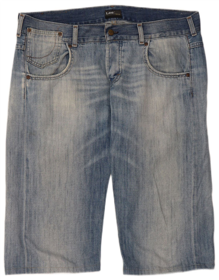 Męskie spodenki jeansowe Lee Bermudy W34, duże, niebieskie, bawełniane