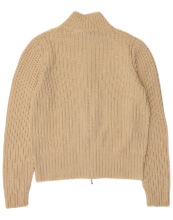 Luisa Spagnoli Damski sweter rozpinany UK 14 Średni złamany biały kwiatowy