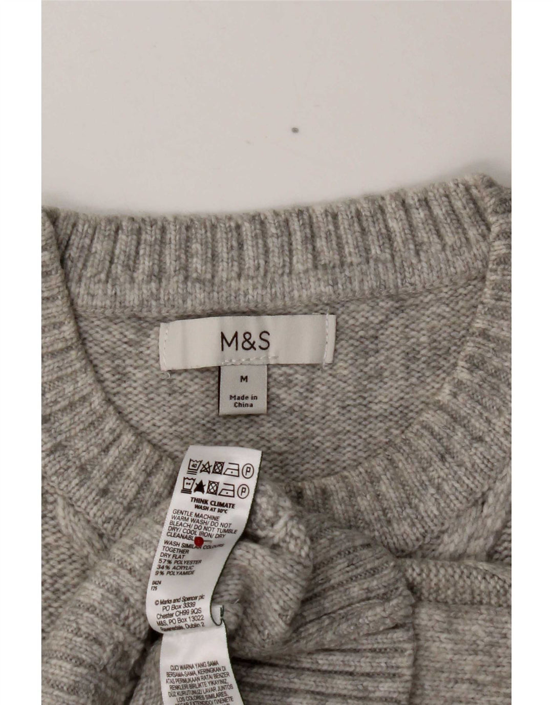 Marks & Spencer Damski podkoszulek z kamizelką UK 14, średni szary poliester