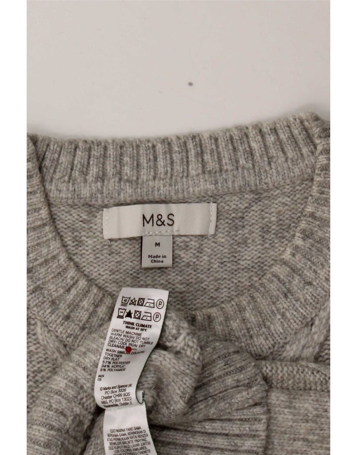Marks & Spencer Damski podkoszulek z kamizelką UK 14, średni szary poliester