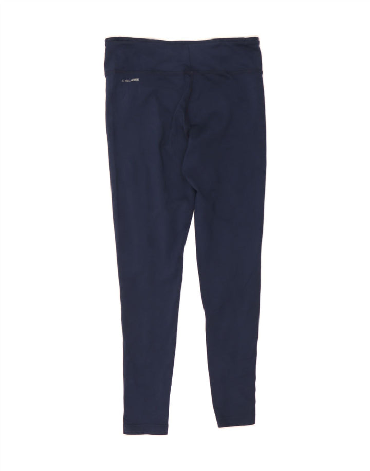 REEBOK Womens Leggings UK 14 Medium  Navy Blue Polyester Vintage Reebok and Second-Hand Reebok from Messina Hembry 