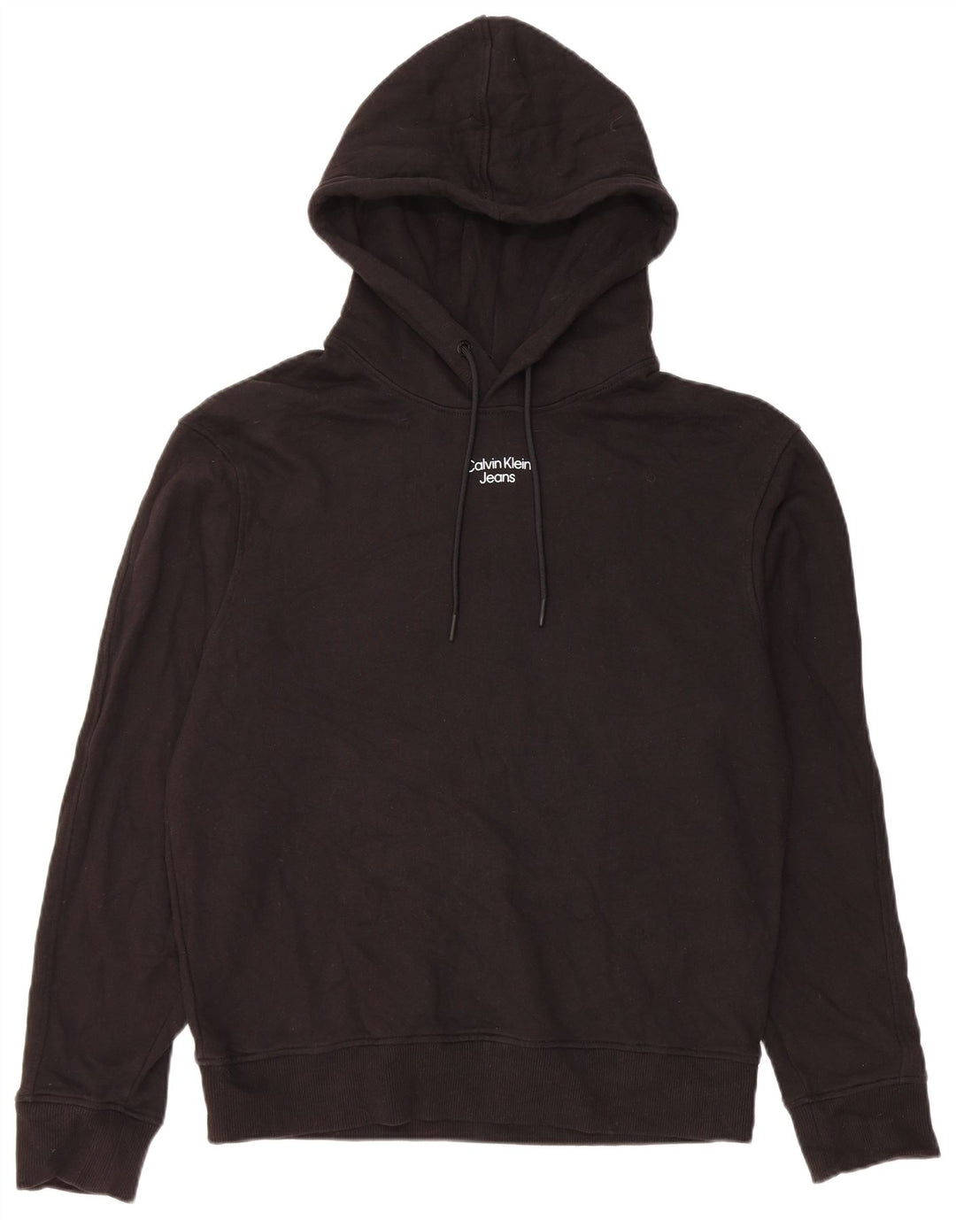 Męski sweter z kapturem Calvin Klein Jeans, średni czarny, bawełniany