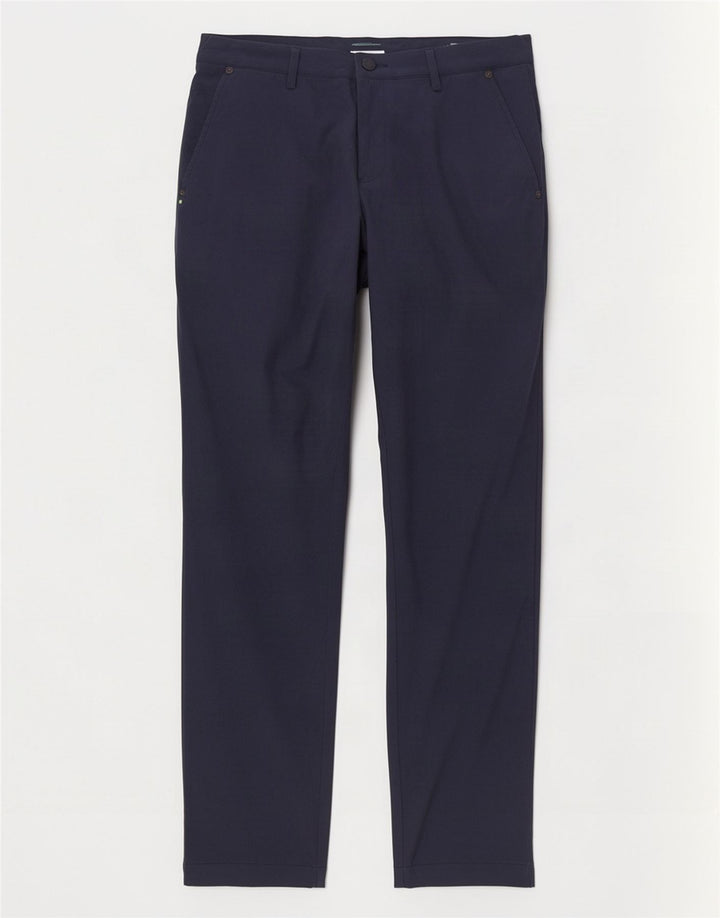 Męskie spodnie typu slim chino Hugo Boss W30 L31 granatowy poliester