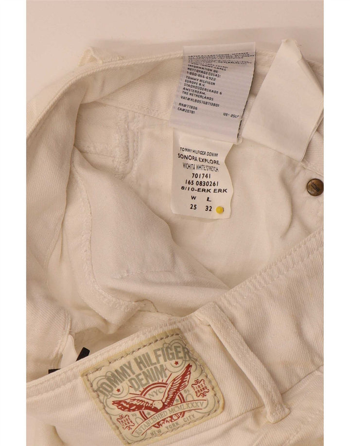 Damskie jeansy Slim Tommy Hilfiger W25 L32 Biała bawełna