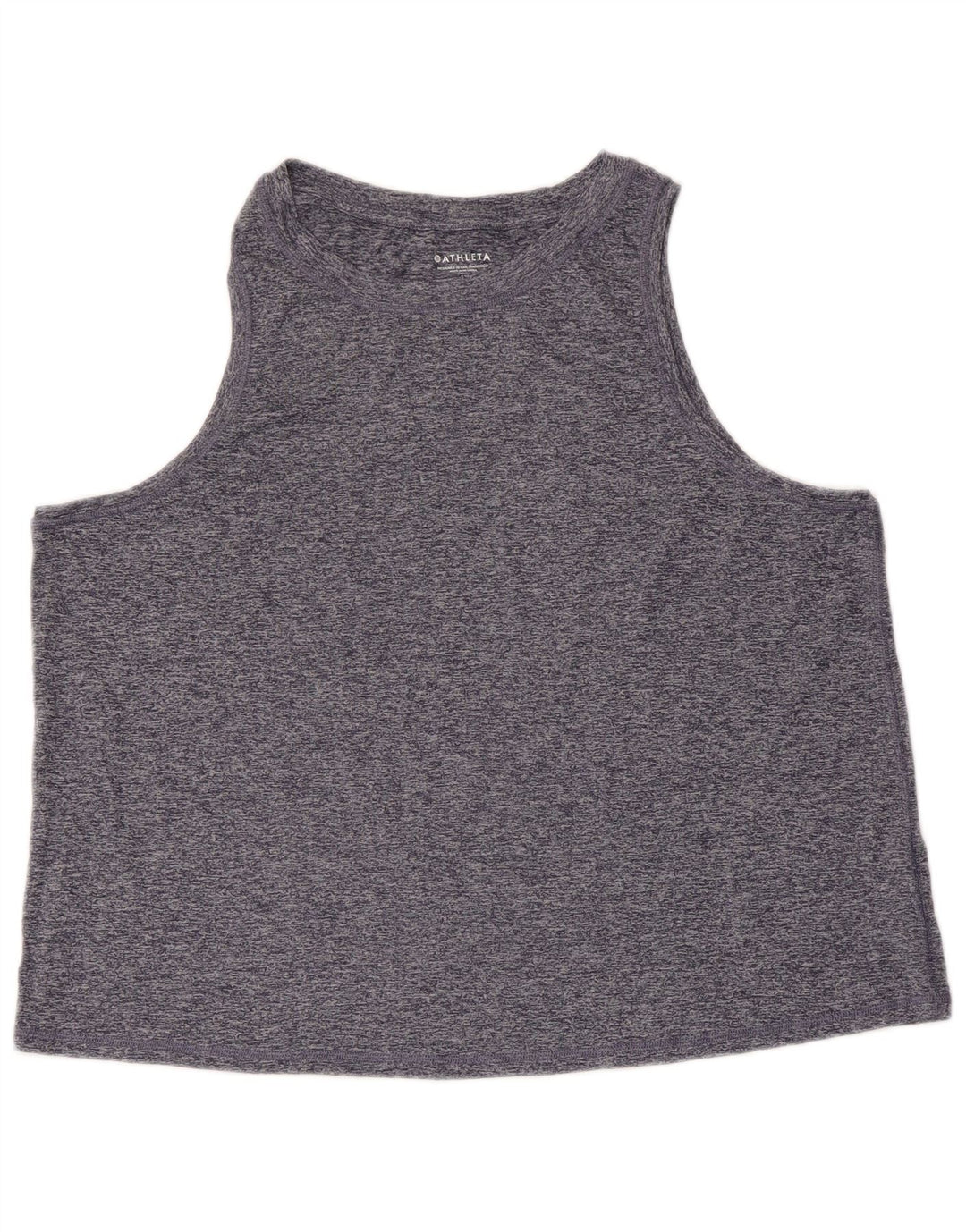 Damski top z krótkim rękawem ATHLETA UK 18 XL, granatowy, nakrapiany poliester