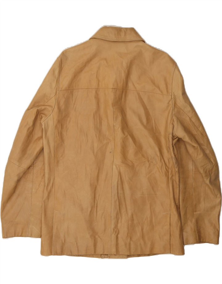 VINTAGE Mens Leather Jacket IT 48 Medium Brown Leather Vintage Vintage and Second-Hand Vintage from Messina Hembry 