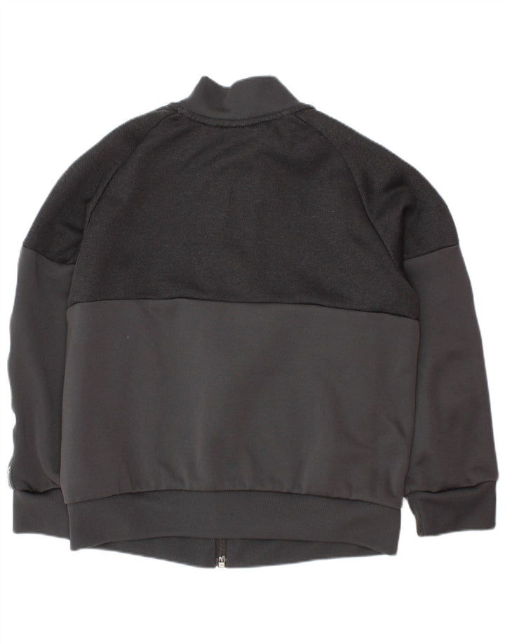 Chłopięca kurtka dresowa ADIDAS z grafiką, 6-7 lat, szary poliester