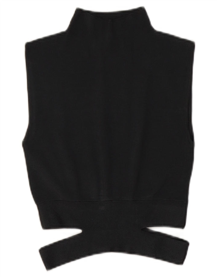 Damski, dzianinowy top bez rękawów Zara UK 10, mały, szary