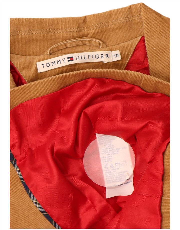 Damska marynarka sztruksowa Tommy Hilfiger zapinana na 3 guziki US 10, duża, beżowa