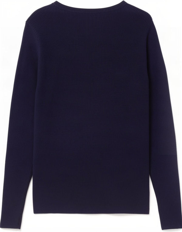 Sweter damski Marks & Spencer z dekoltem w kształcie litery V, UK 14, średni granatowy wiskoza