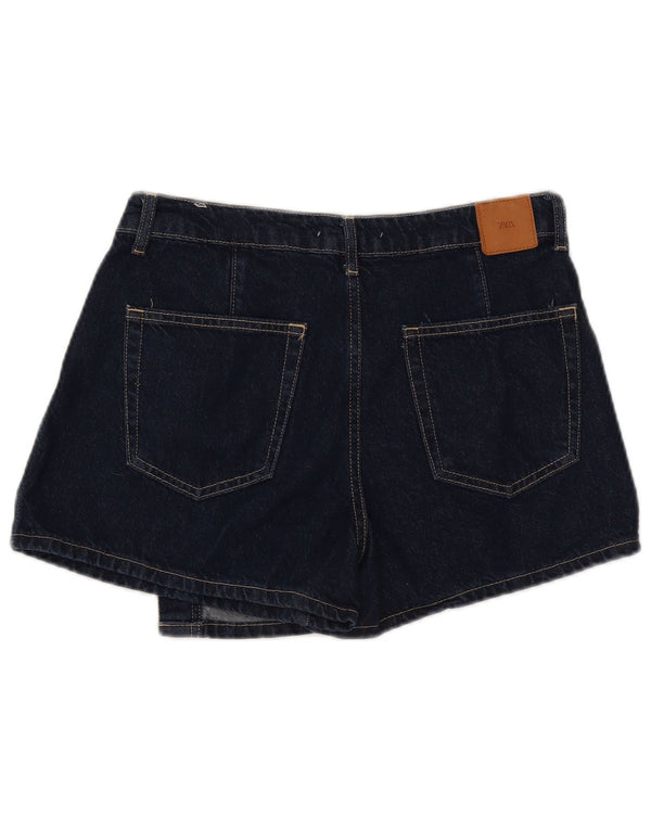 Damskie spodenki jeansowe Zara, średnie W28, granatowe, bawełniane