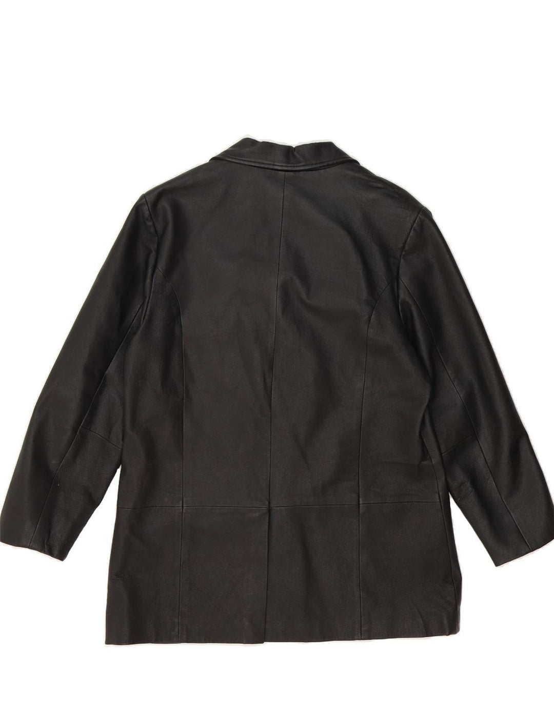 CLASSIC Womens Leather Coat UK 16 Large Black Leather Vintage CLASSIC and Second-Hand CLASSIC from Messina Hembry 