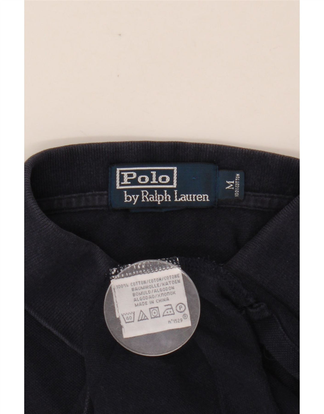 POLO RALPH LAUREN Męska koszulka polo, średnia, granatowa, bawełniana