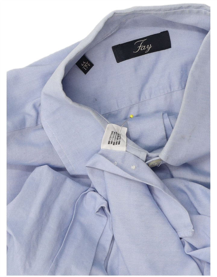 Koszula męska Fay, rozmiar 44 17 1/2 XL, niebieska bawełniana