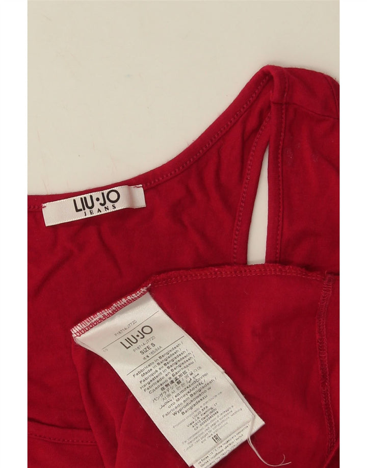 Damska kamizelka graficzna Liu Jo Top UK 10 Small Red Wiskoza