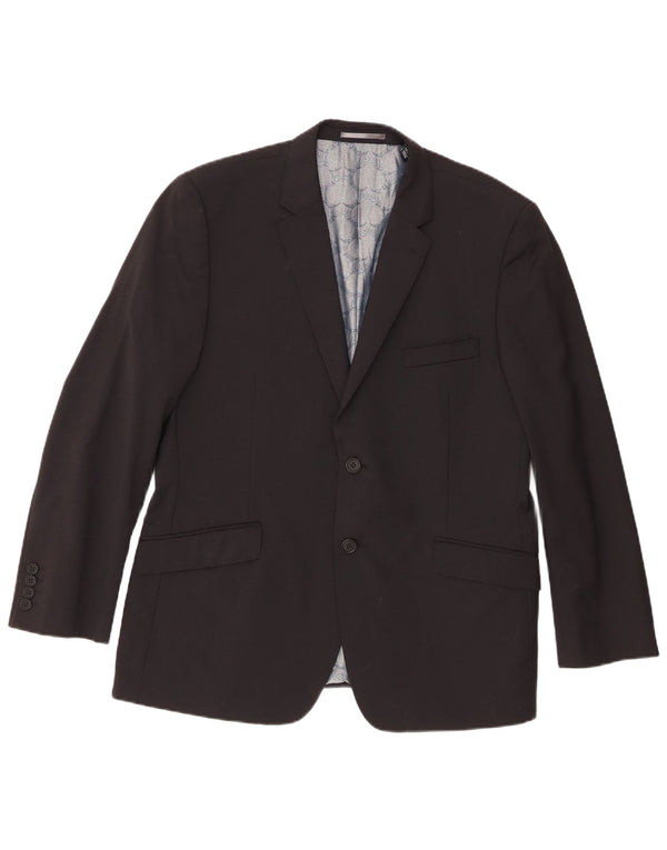 Męska marynarka zapinana na 2 guziki Ted Baker UK 42 XL, czarna wełna