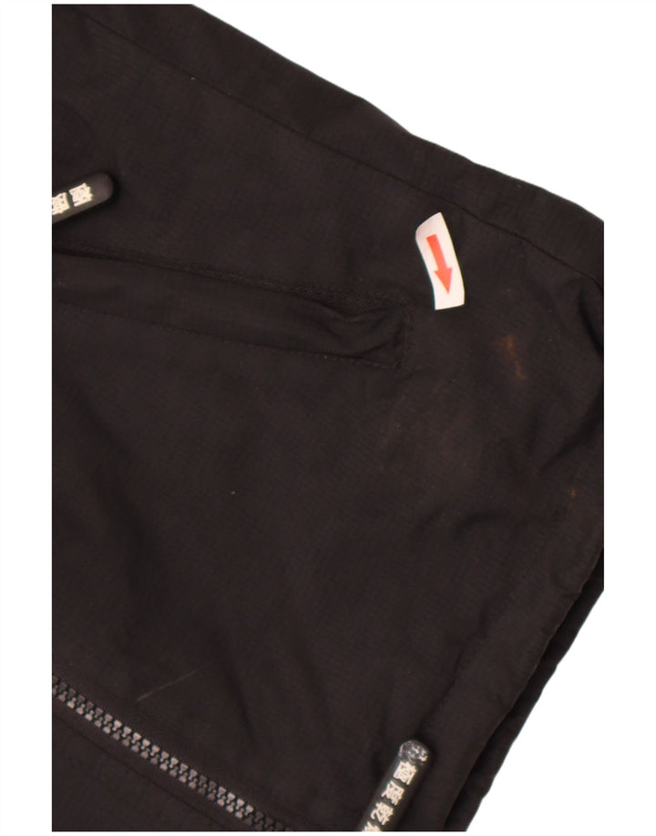 Damska kurtka przeciwdeszczowa z kapturem Superdry UK 12, średni czarny nylon