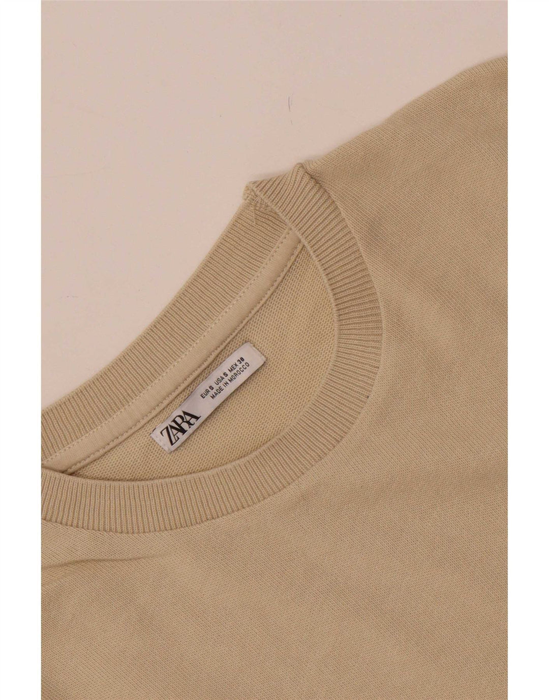 T-shirt męski Zara Top, mały, beżowy