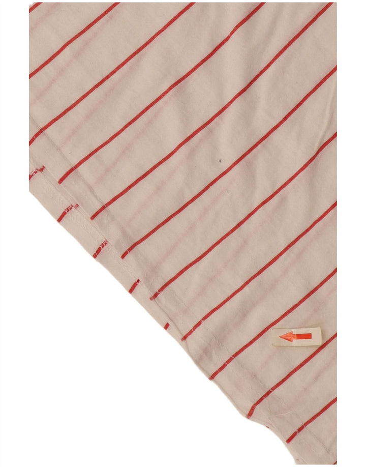 T-shirt damski w stylu vintage Top UK 12 w średnie białe paski