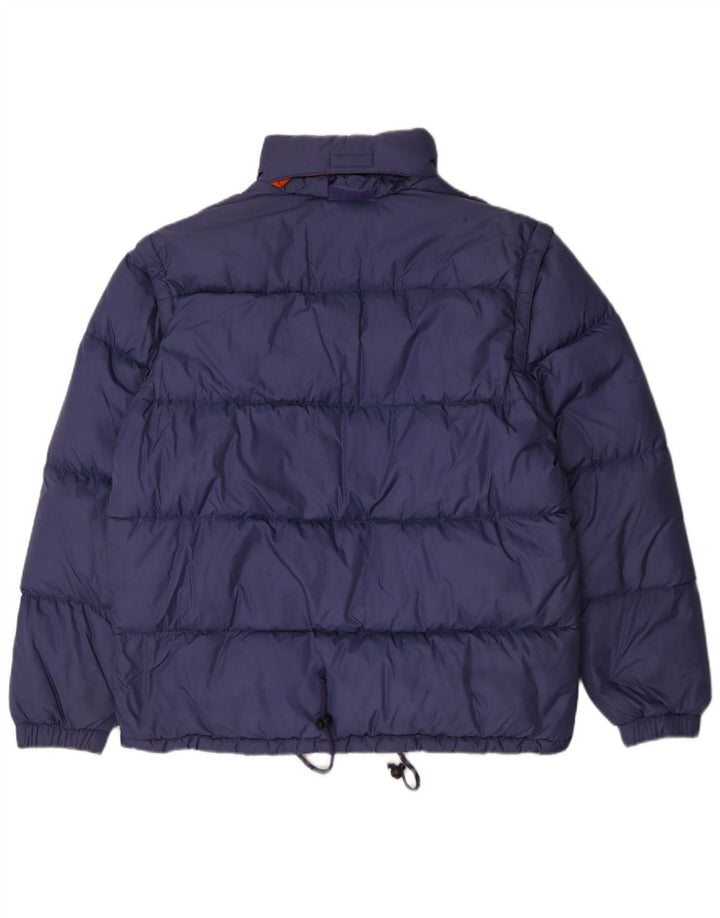 Męska ocieplana kurtka z kapturem Sergio Tacchini UK 40, duża, niebieska, poliamidowa