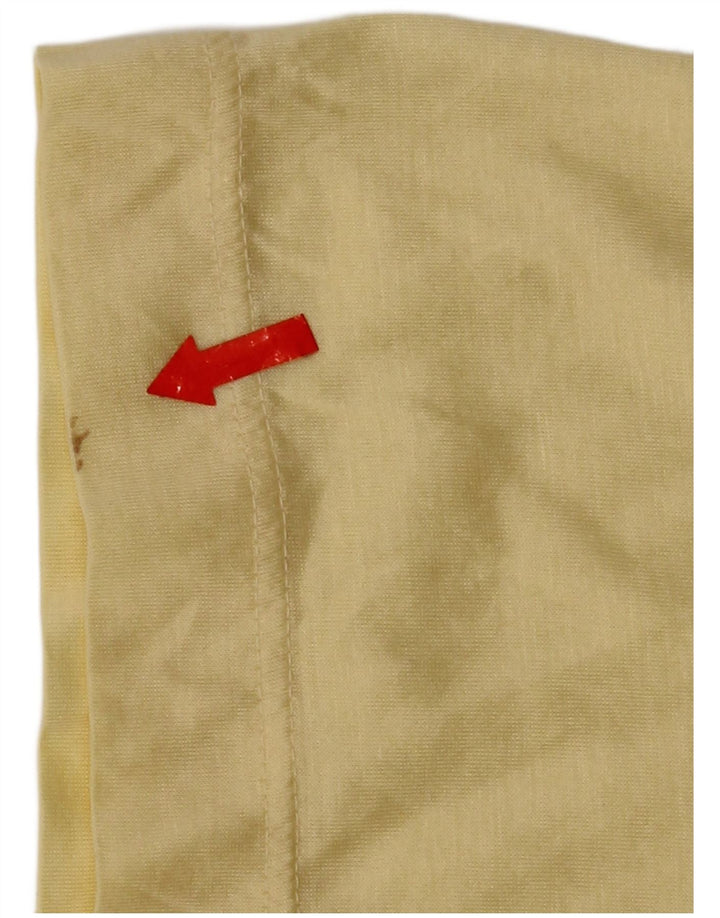 Męska koszulka polo w stylu vintage, mała, żółta, bawełniana
