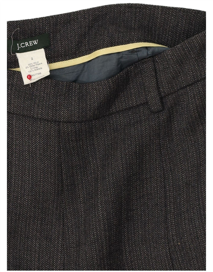 J. Crew Damska spódnica w kształcie litery A US 2 XS W28 Szara wełna w jodełkę
