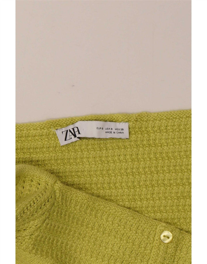 Damski dzianinowy krótki top Zara UK 8 Small Green