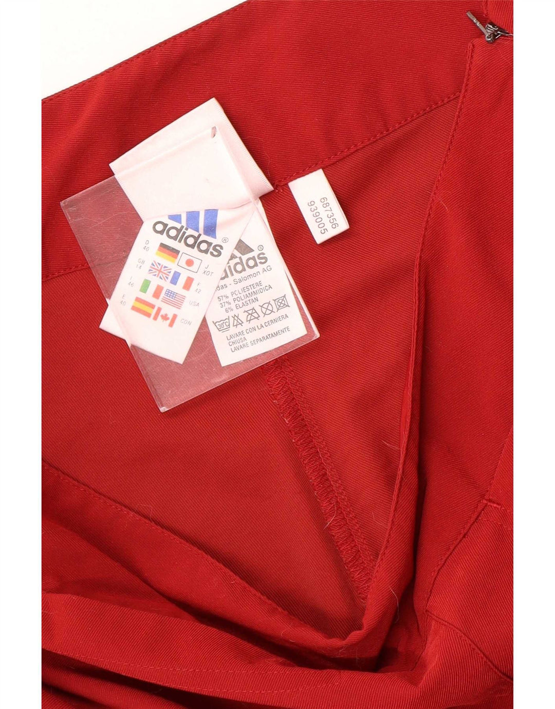 Damskie spodnie Capri Adidas UK 14 Large W30 L19 Czerwony poliester