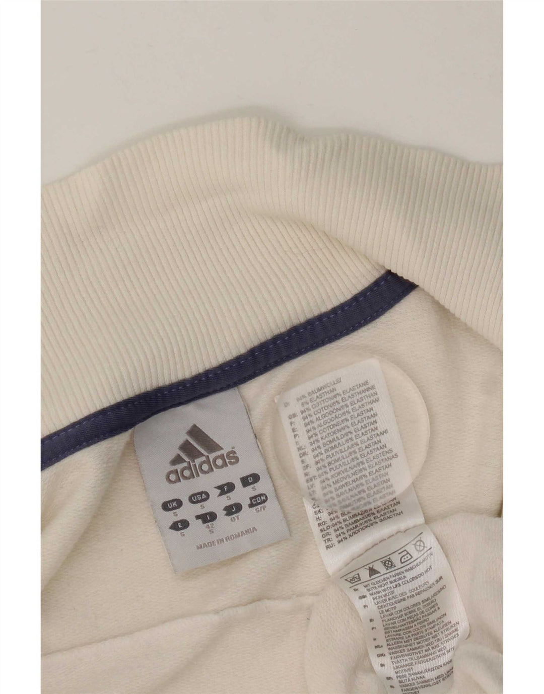 Damska bluza dresowa Adidas, mała, biała, bawełniana