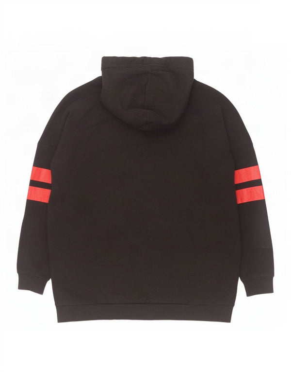 Męski sweter z kapturem Superdry o luźnym kroju, z grafiką, duży, czarny, bawełniany