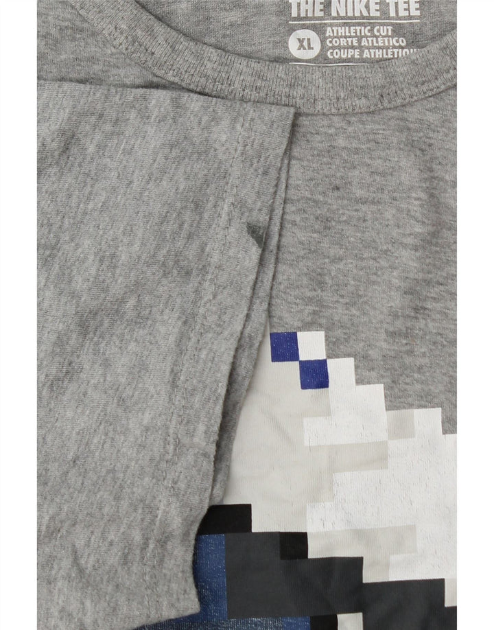 Męski T-shirt Nike Athletic Cut Graphic Top XL, szara, nakrapiana bawełna