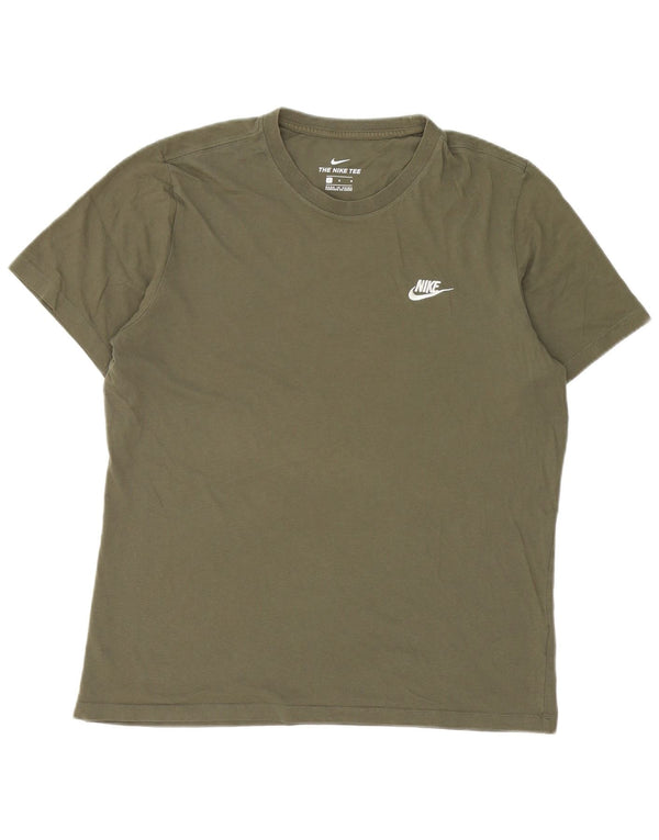 Nike Mens T-Shirt Top Large Khaki Cotton
