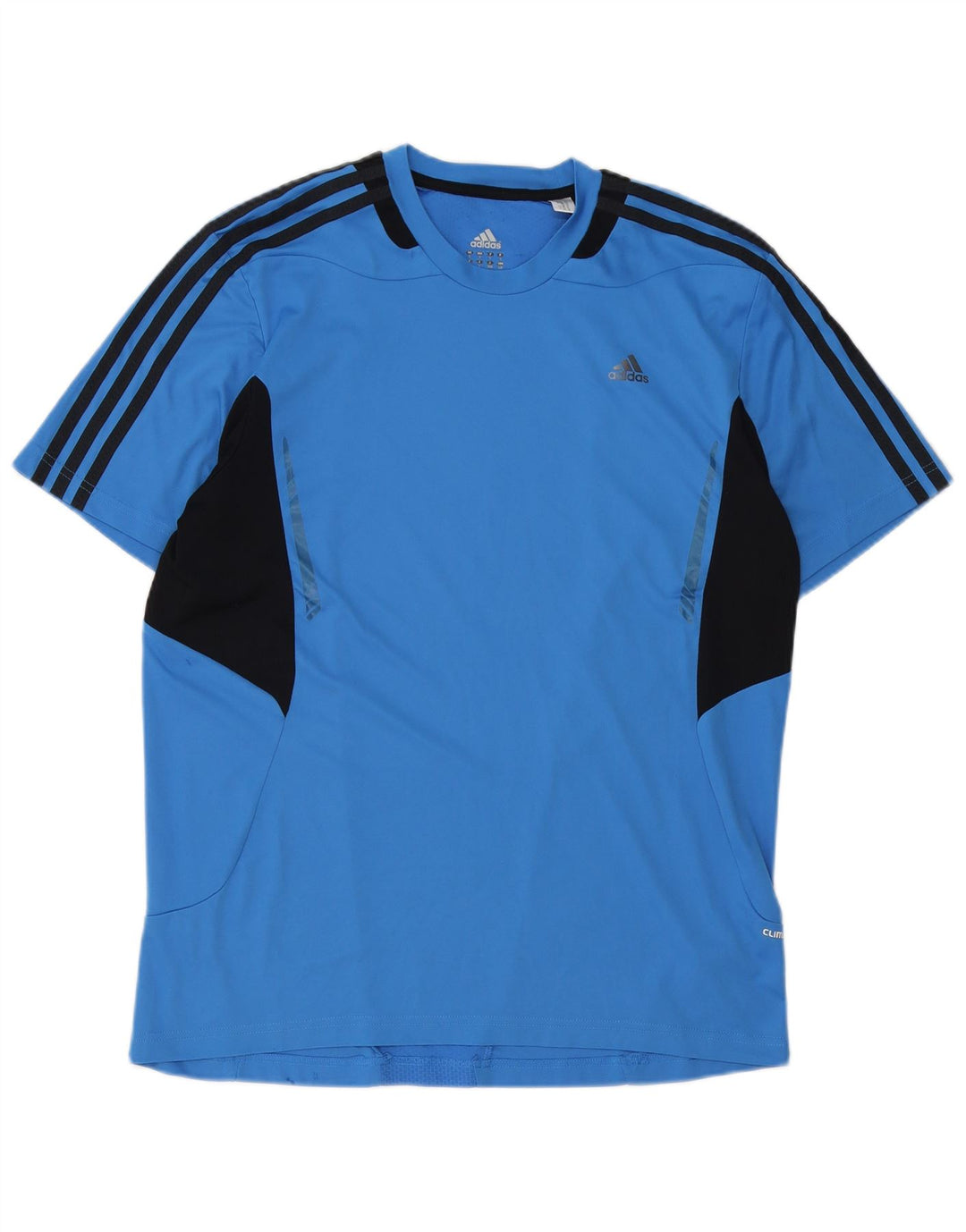Adidas Męska koszulka Climacool Top, duża, niebieska, poliestrowa z blokami kolorów