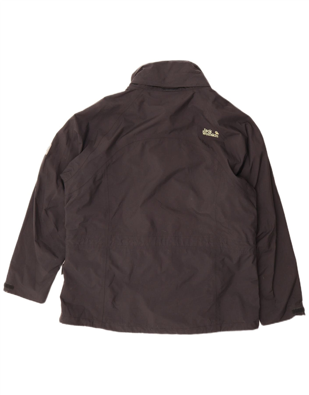 Damska kurtka przeciwdeszczowa Jack Wolfskin oversize UK 18/20 XL, czarna, poliamidowa