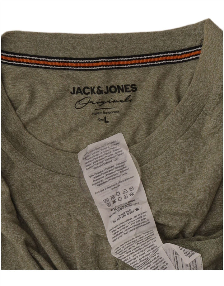 T-shirt męski Jack & Jones, duży, bawełniany khaki