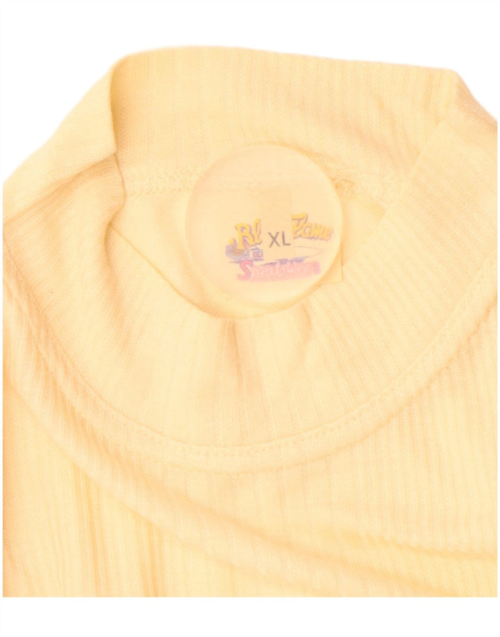 Koszulka męska BLUE FLAME Top XL Żółta wiskoza