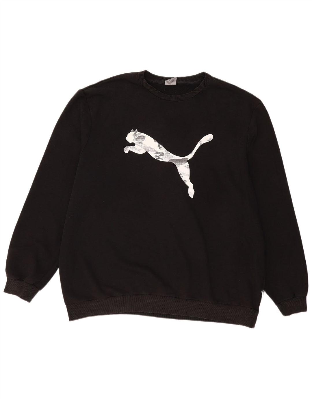 Męski sweter z grafiką PUMA, 3XL, czarny, bawełniany