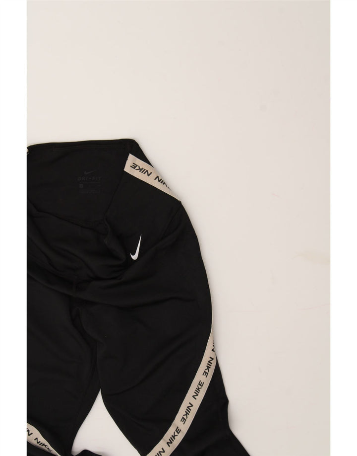 NIKE Womens Graphic Leggings UK 8 Small Black Polyester Vintage Nike and Second-Hand Nike from Messina Hembry 