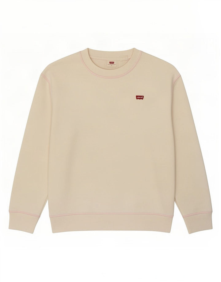 Damski sweter oversize Levi's UK 10, mały, z białej bawełny