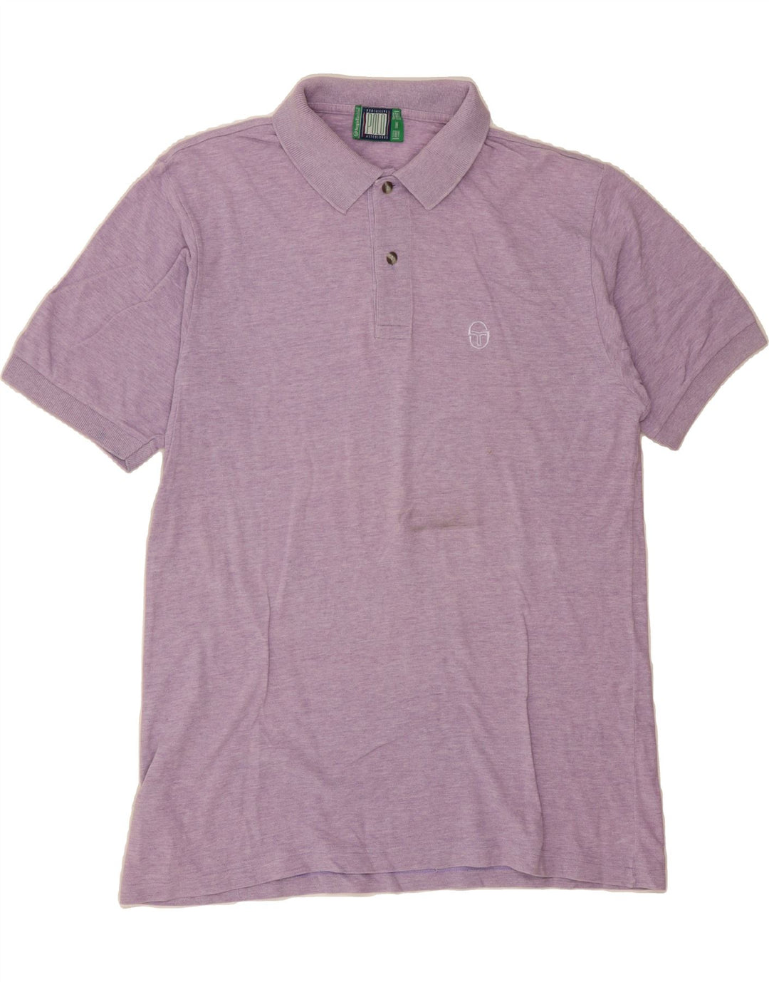 SERGIO TACCHINI Mens Polo Shirt Large Purple Cotton Vintage Sergio Tacchini and Second-Hand Sergio Tacchini from Messina Hembry 