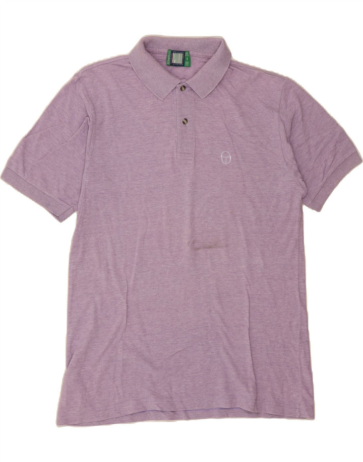 SERGIO TACCHINI Mens Polo Shirt Large Purple Cotton Vintage Sergio Tacchini and Second-Hand Sergio Tacchini from Messina Hembry 