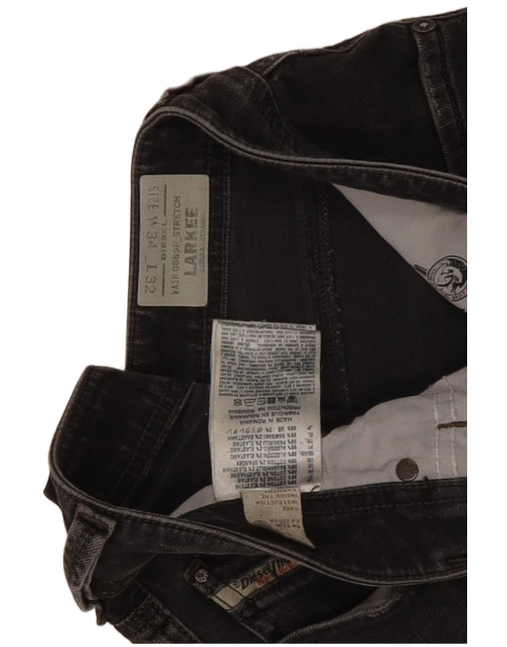 Diesel Męskie Larkee Regular Straight Jeans W34 L32 Szara bawełna
