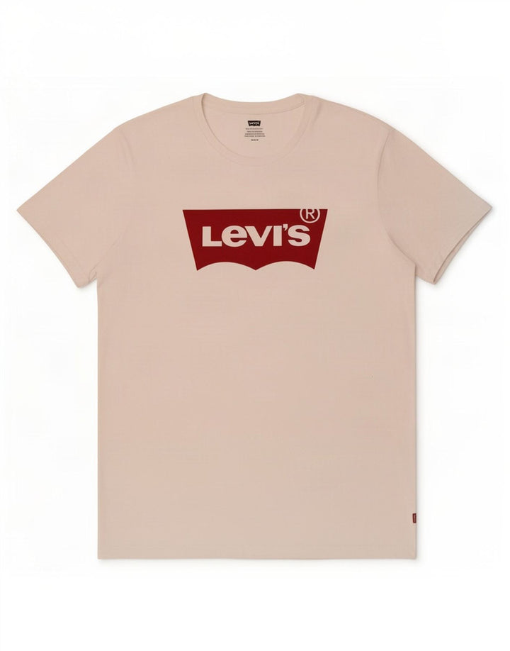 Męska koszulka z grafiką Levi's, średnia, biała bawełna